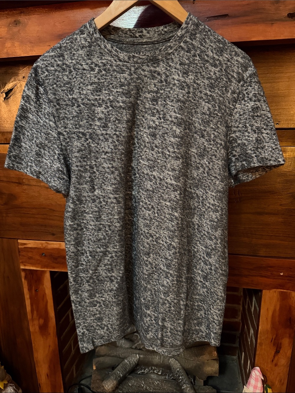 All Saints Men's Gray Heather Short-Sleeve Crewneck T-Shirt
